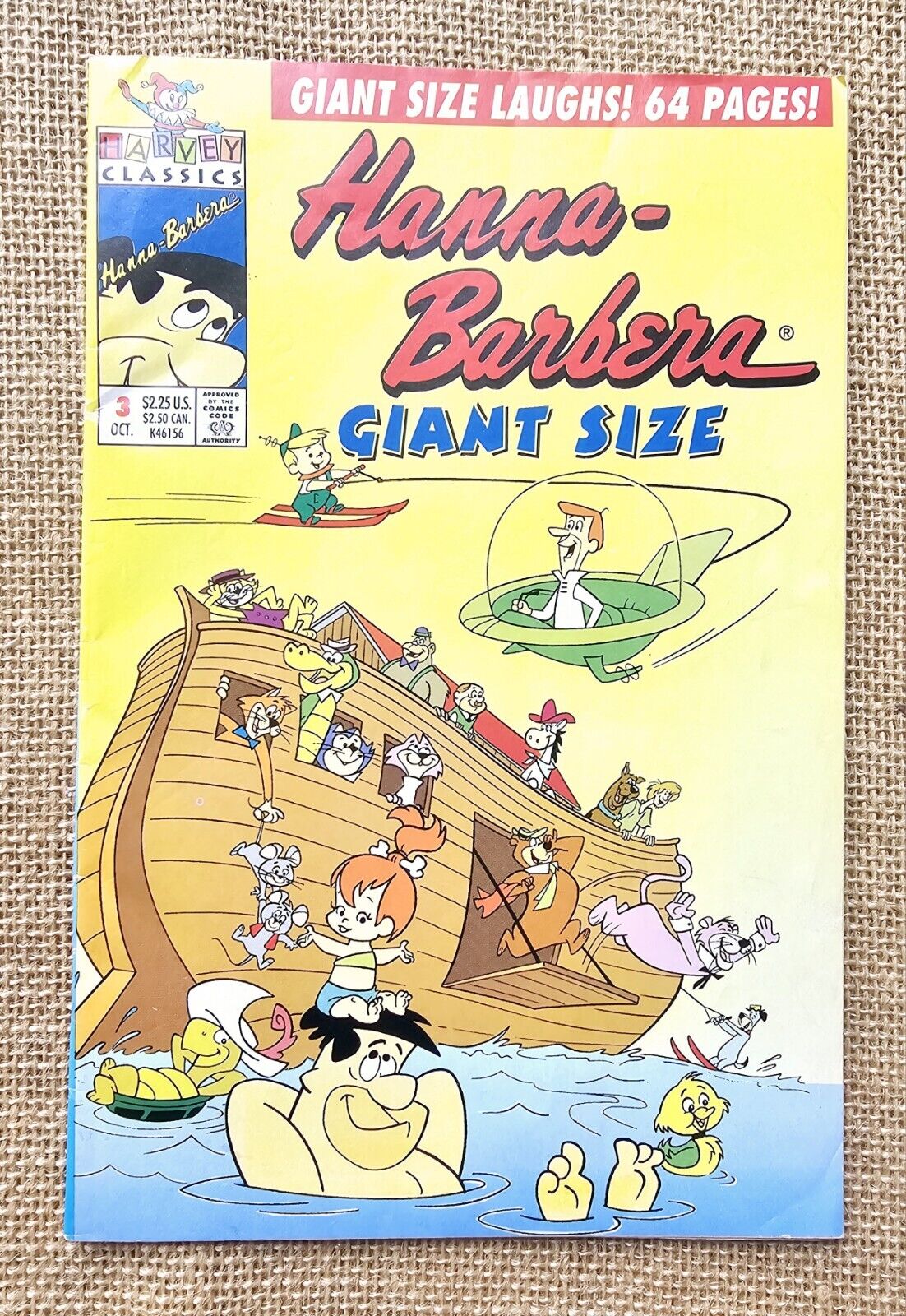 Vintage 1993 Hanna Barbera Giant Size Comic Book #3, 64 Pages Jetsons Flinstones