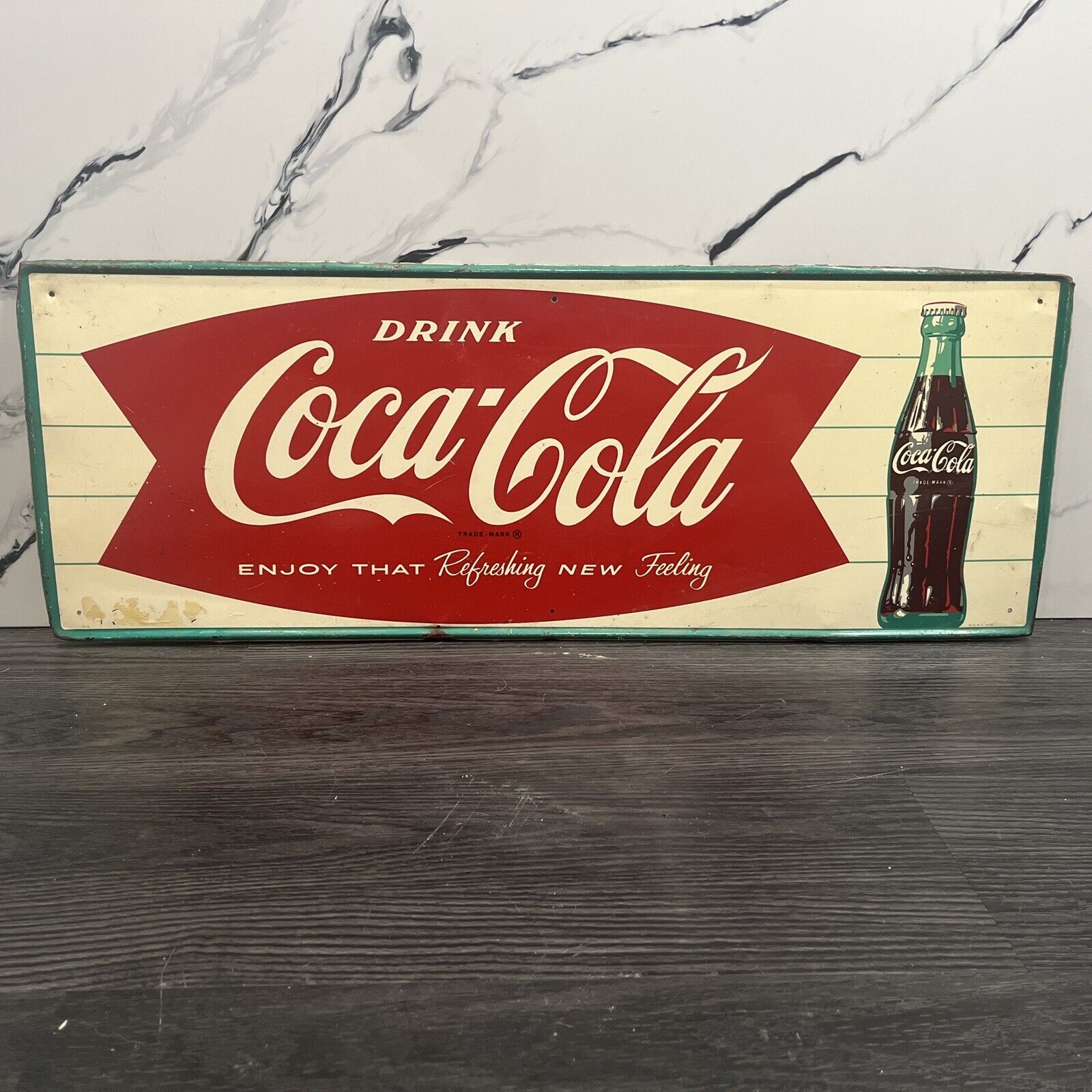 Early 50\'s Coca Cola Sign “Enjoy That Refreshing New Feeling” 31.75\