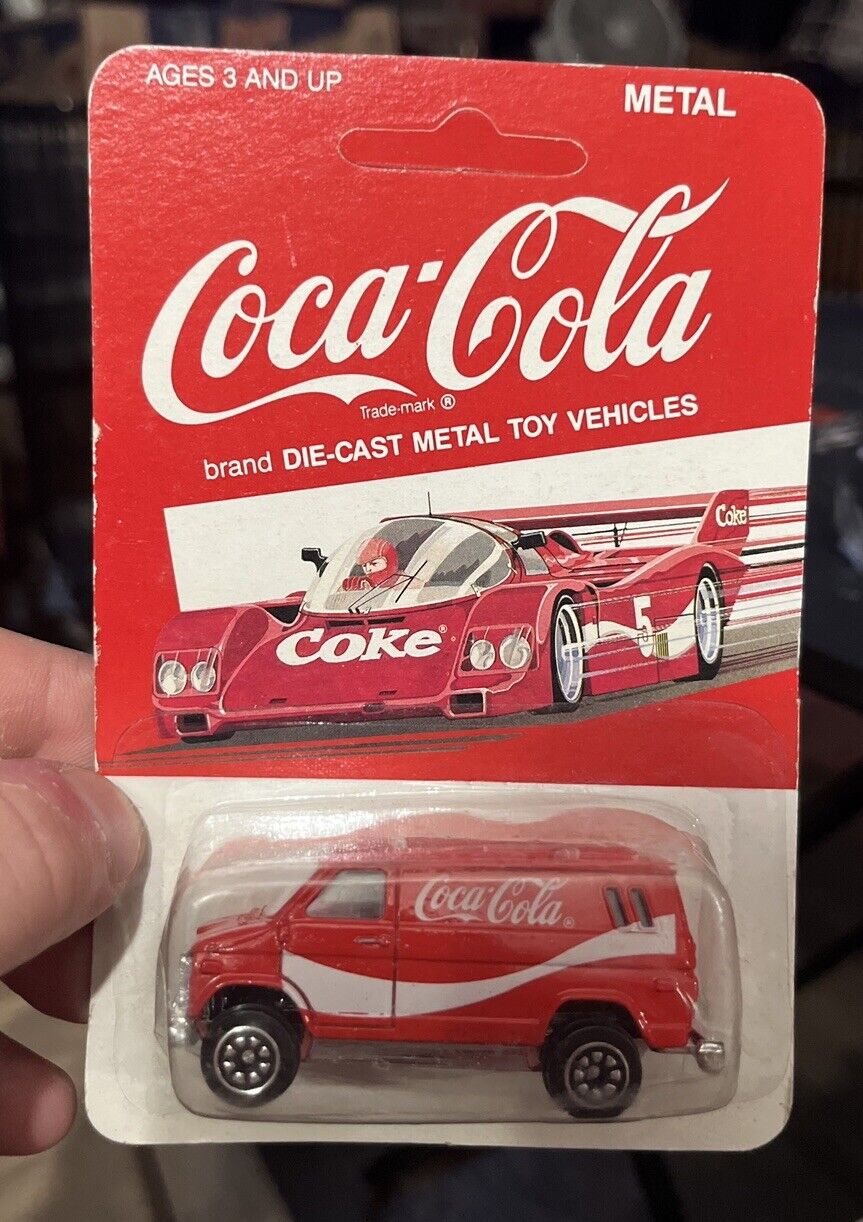 COCA COLA RED TOY 1988 FORD VAN AUTOMOBILE CAR BY HARTOY NEW IN BLISTER PACK