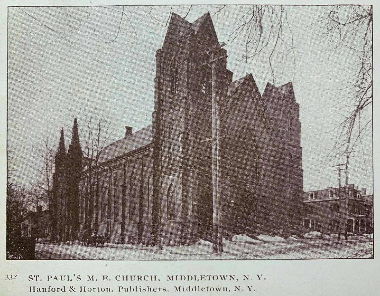 Postcard Middletown NY - c1900s St Paul's M. E. Church