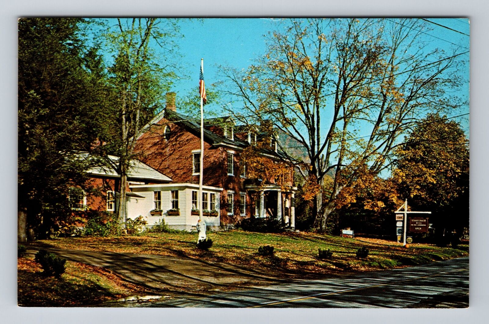 Sheffield MA-Massachusetts, Stagecoach Hill Inn, Advertising Vintage Postcard