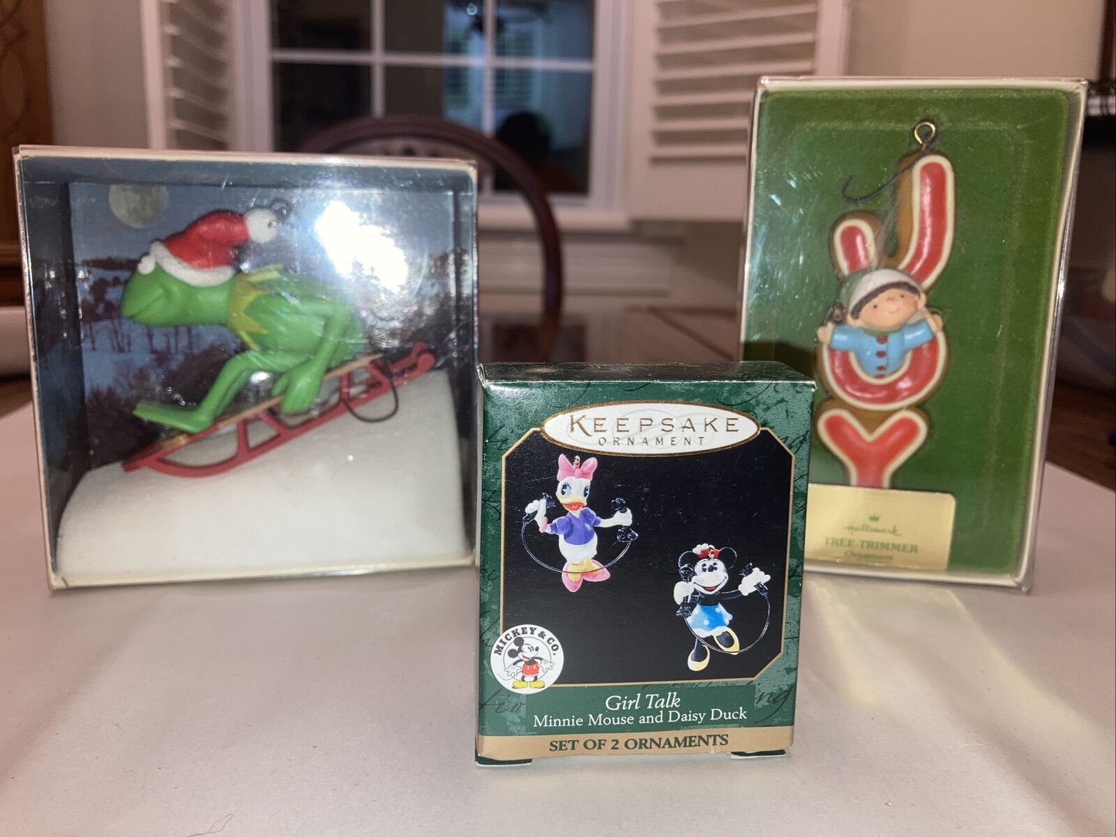 Vintage Hallmark Ornament Lot  Kermit, Minnie, Daisy, Elf