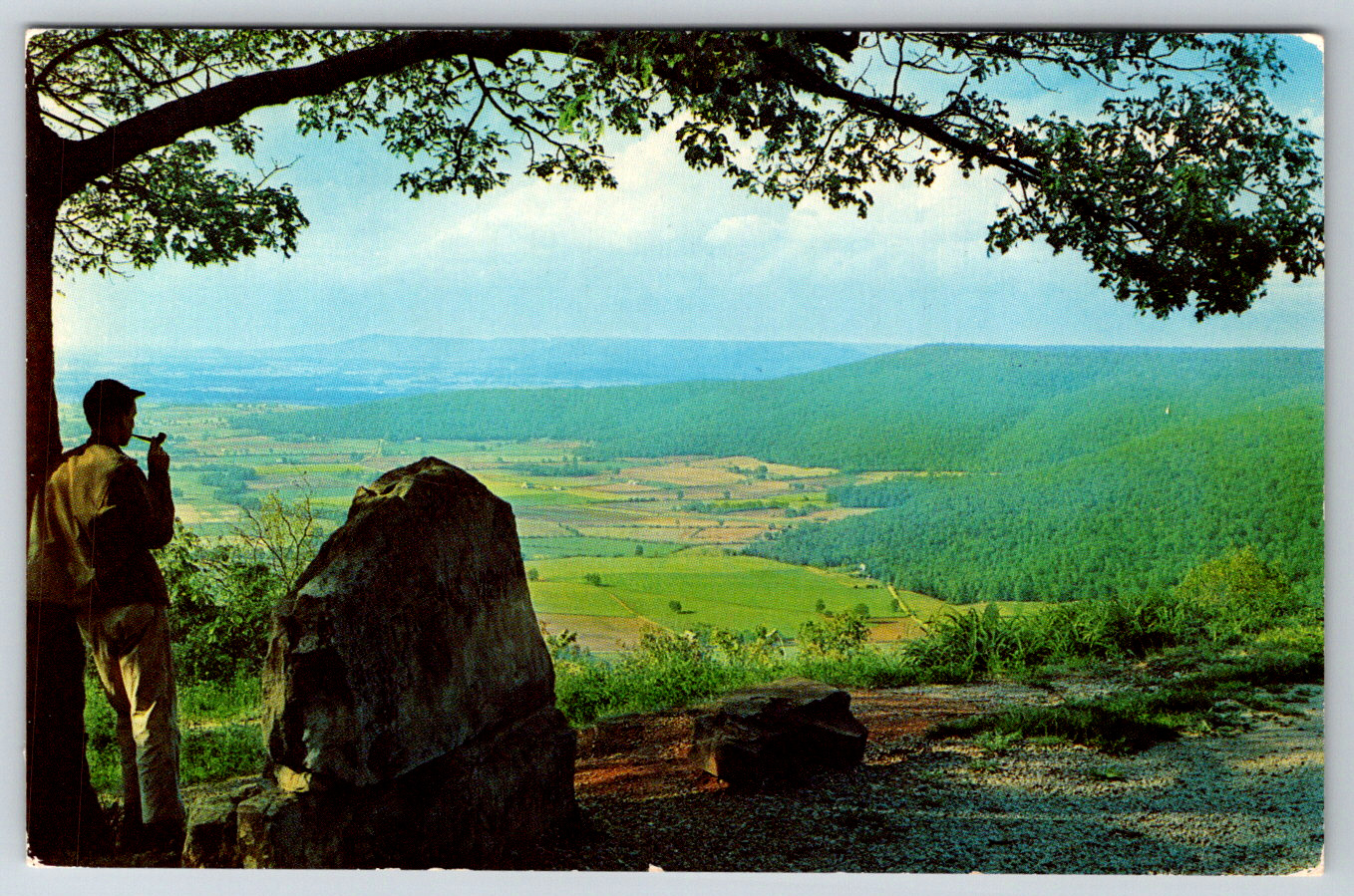c1960s Appalachian Blue Ridge Mountains View Vintage Postcard