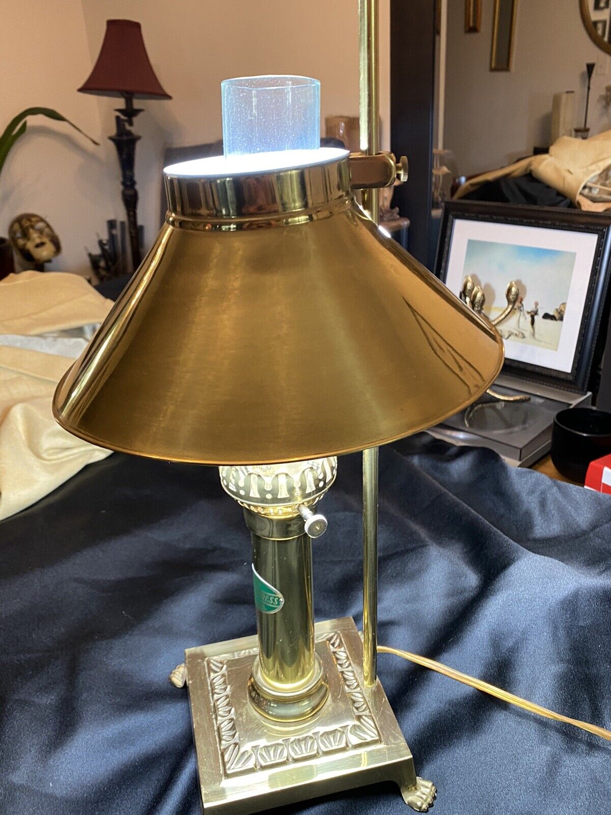 vintage Mid Century Lamp Gold Paris
