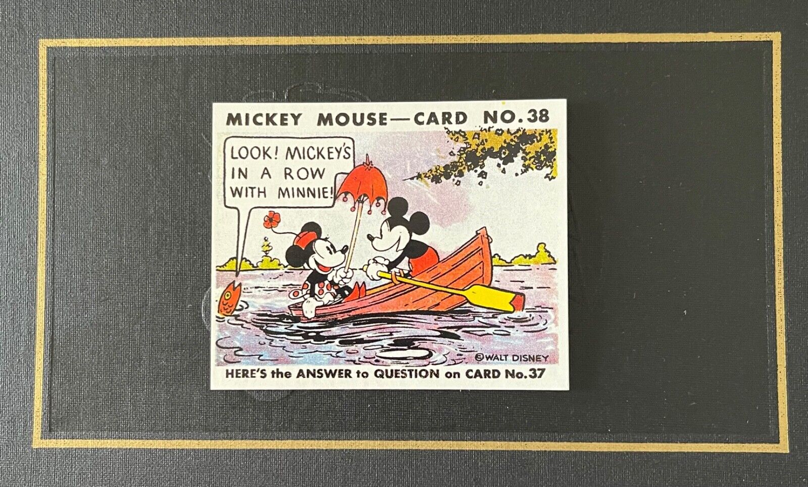 1935 MICKEY MOUSE Gum CARD Look Mickey\'s...  #38 WALT DISNEY💥A 1995 Reprint
