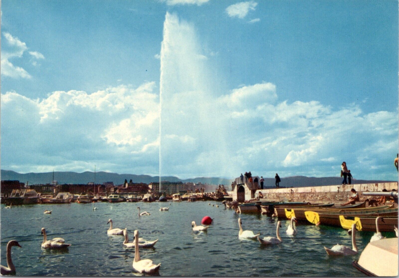 Postcard Switzerland - The Geneva Water Fountain - Jet d\'Eau