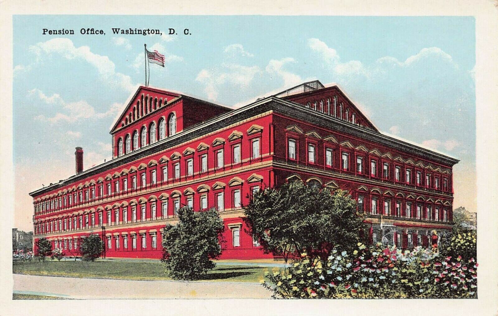 Pension Office, Washington, D.C., Early Postcard, Unused