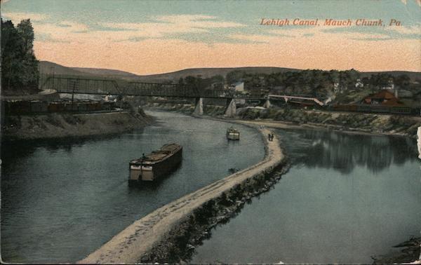 1914 Jim Thorpe,PA Lehigh Canal Carbon County Pennsylvania Antique Postcard
