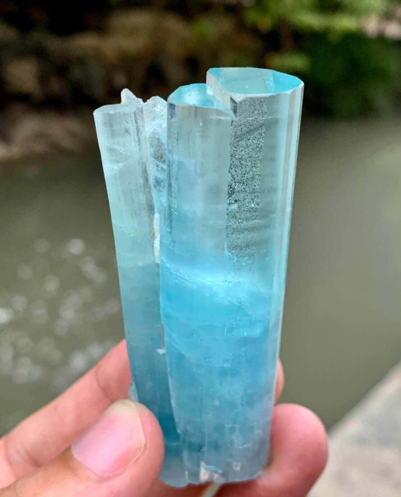 56 Gram Terminated Aquamarine Crystal From Shigar Pakistan
