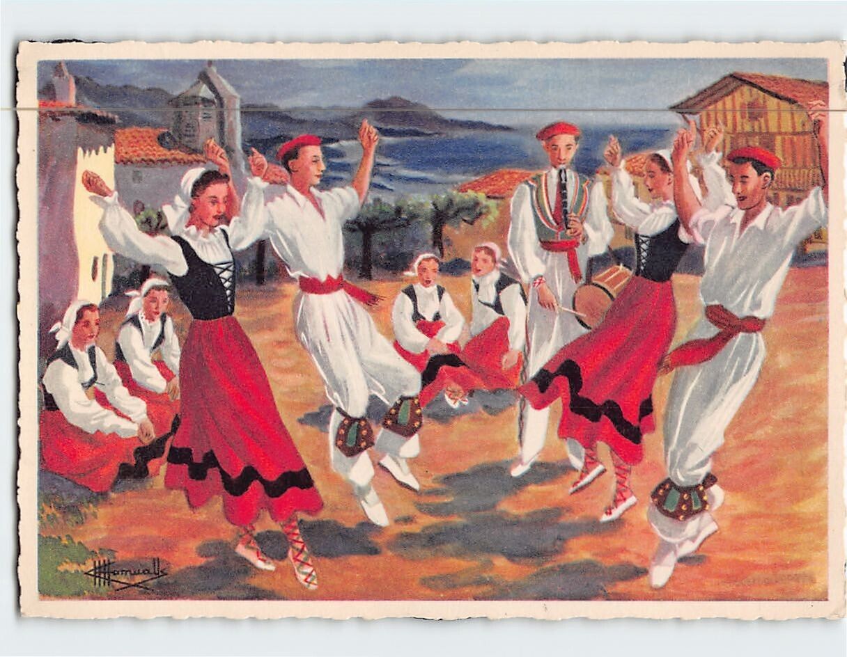 Postcard Arin Arin Dance Of The Cote Basque Spain