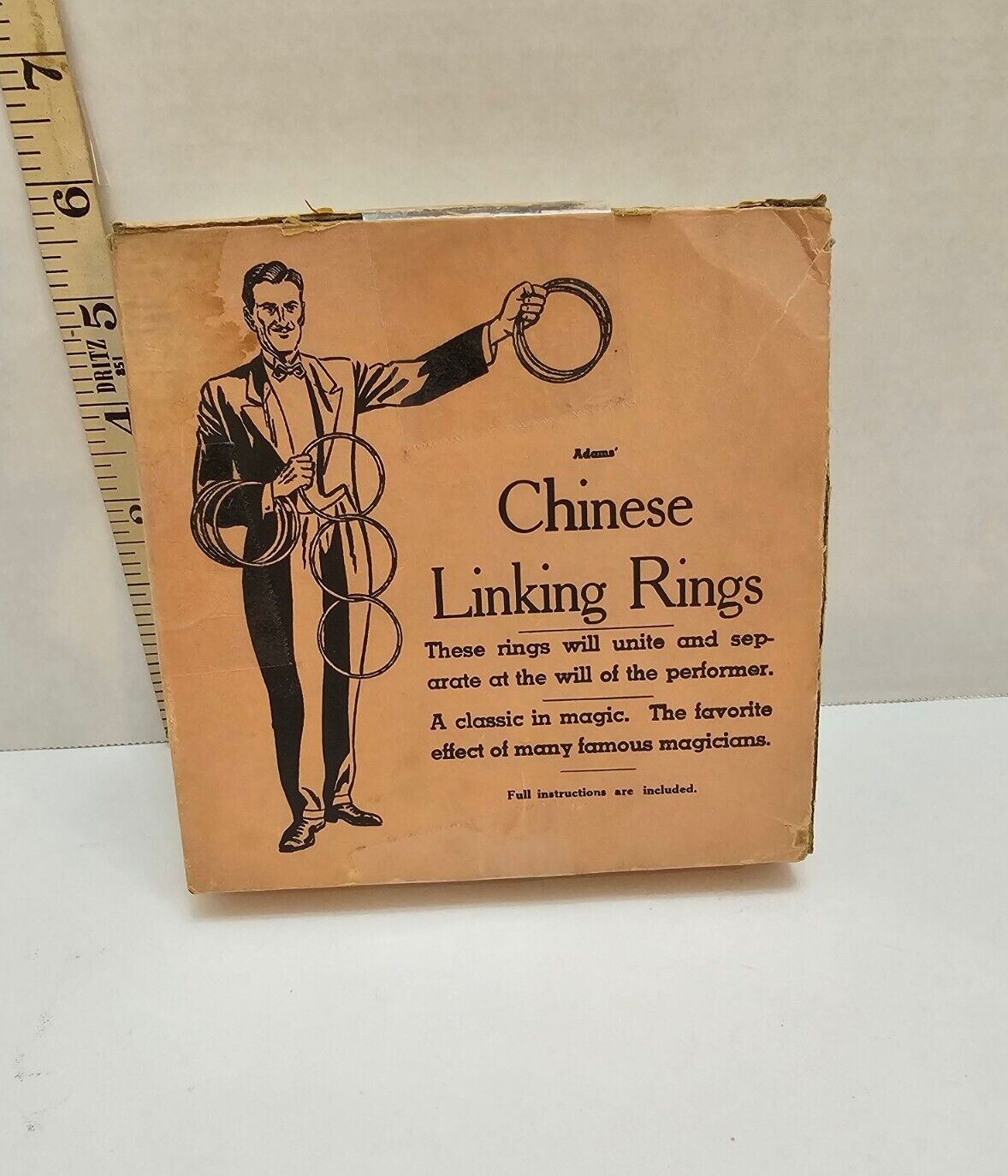 Vintage 1960s? Adams Chinese Linking Rings. With Box and Instructions