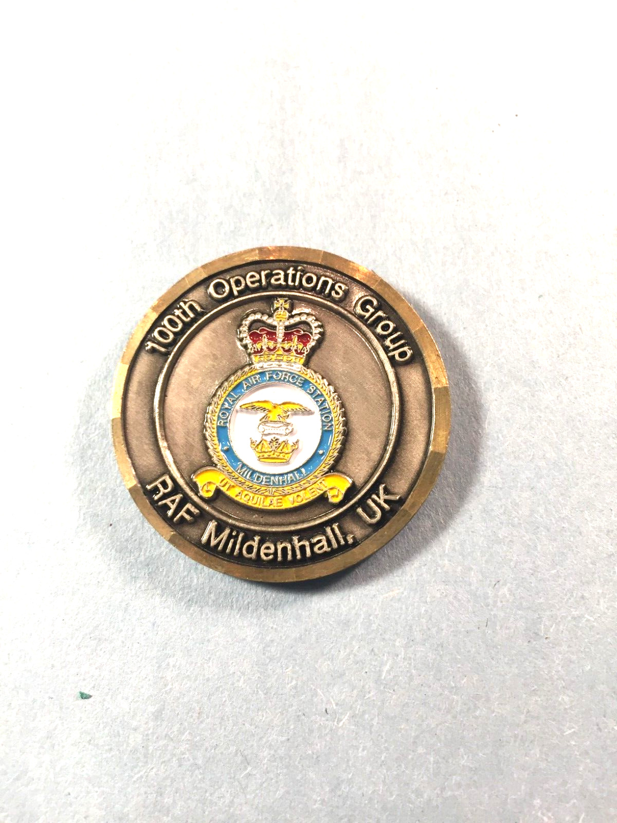 U K Military Challenge coin - 100th Operations Group RAF Mildenhall, UK