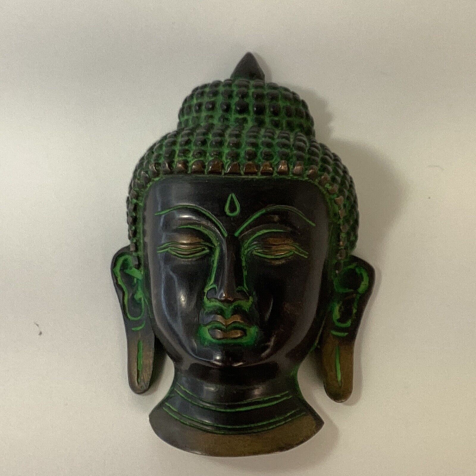Exotic brass India lord Buddha hangable idol head 