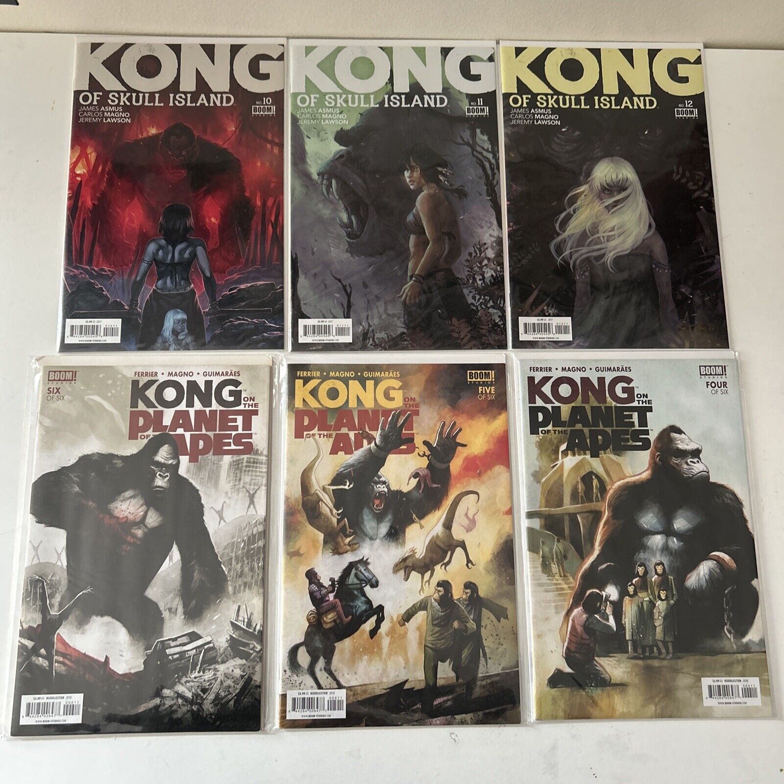 KONG on the PLANET of the APES, Of Skull Island Lot Of 6 Boom Comic Lot