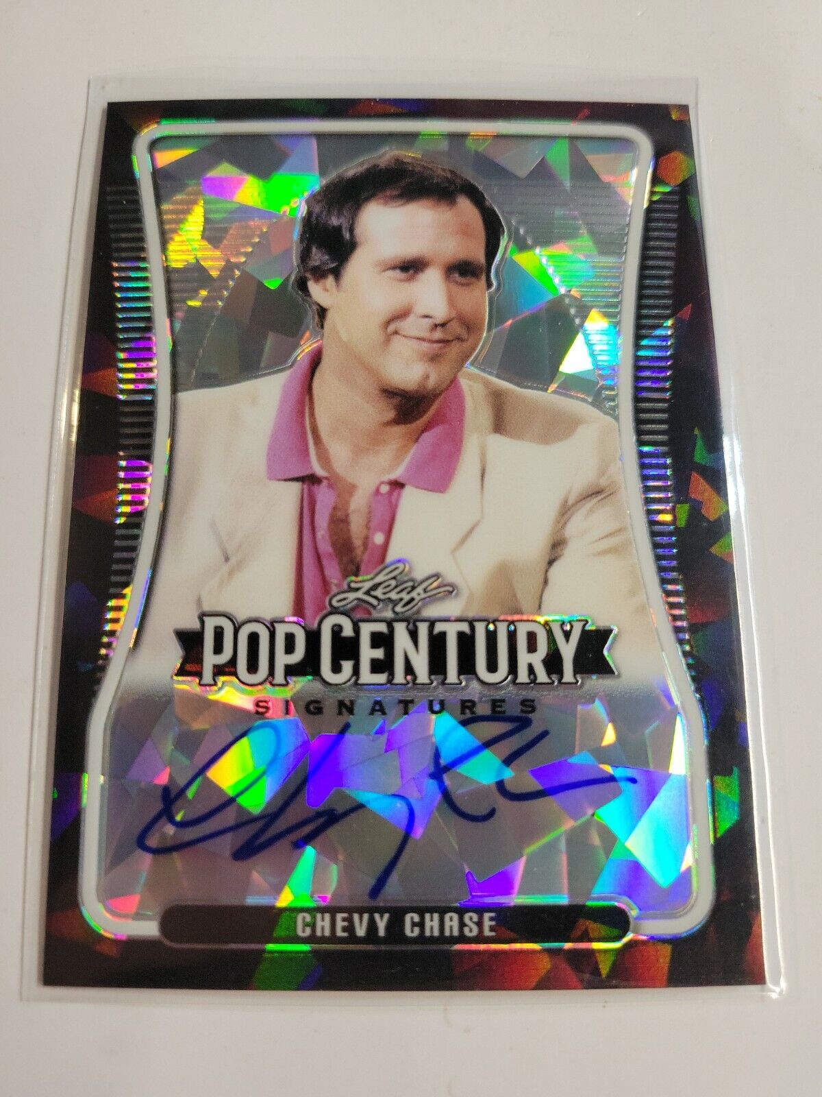 2021 Leaf Pop Century Chevy Chase Crystal Black Refractor Auto #\'d 2/5