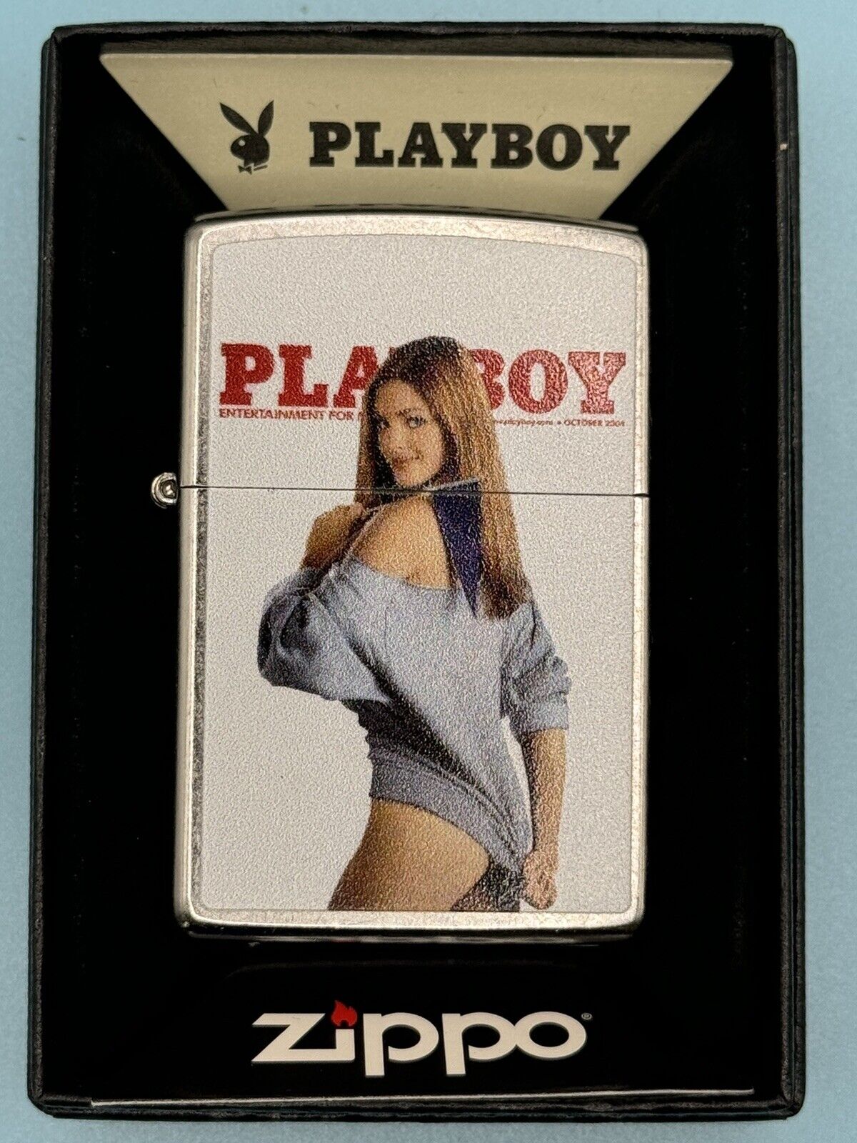 Vintage October 2004 Playboy Magazine Cover Zippo Lighter NEW Rare Pinup