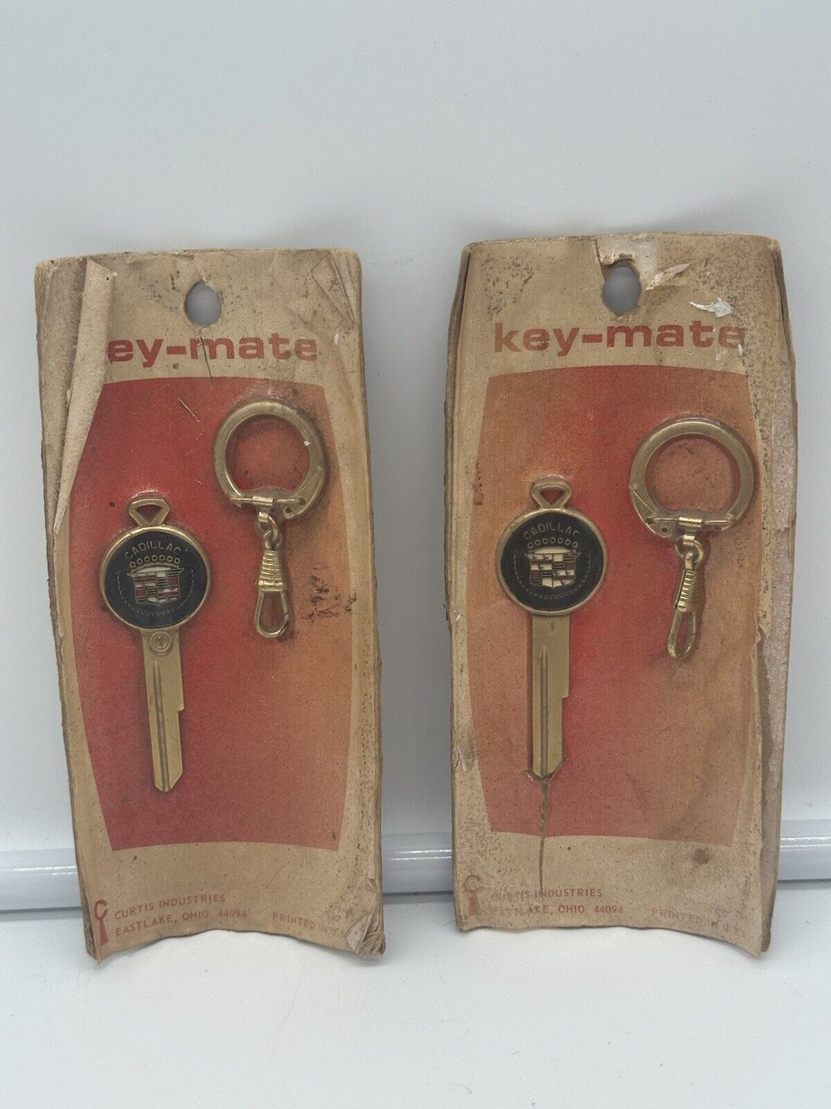 Vintage Cadillac Key Blank Set B10 With Lock Ring 1935-1966 By Curtis Industries