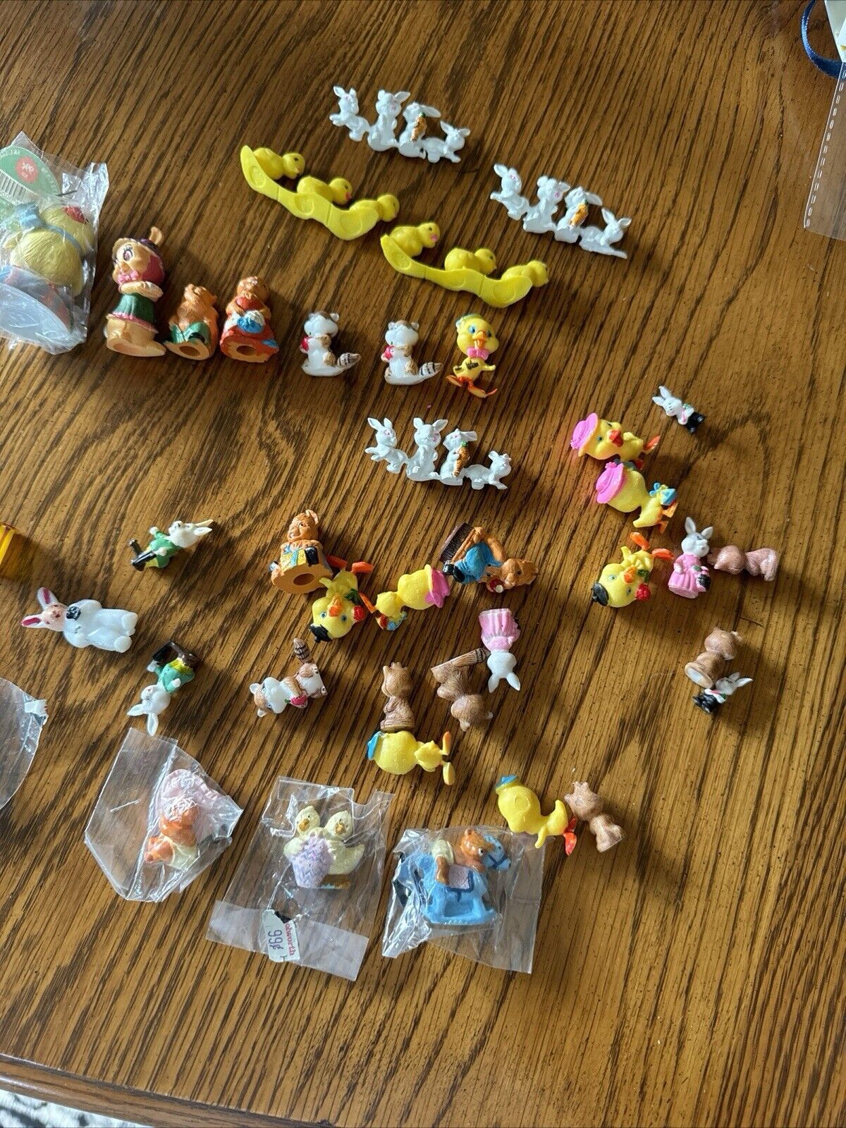 Easter Vintage Miniature Resin Ornaments Crafts Mini Lot of 50+ Chicks Bunnies