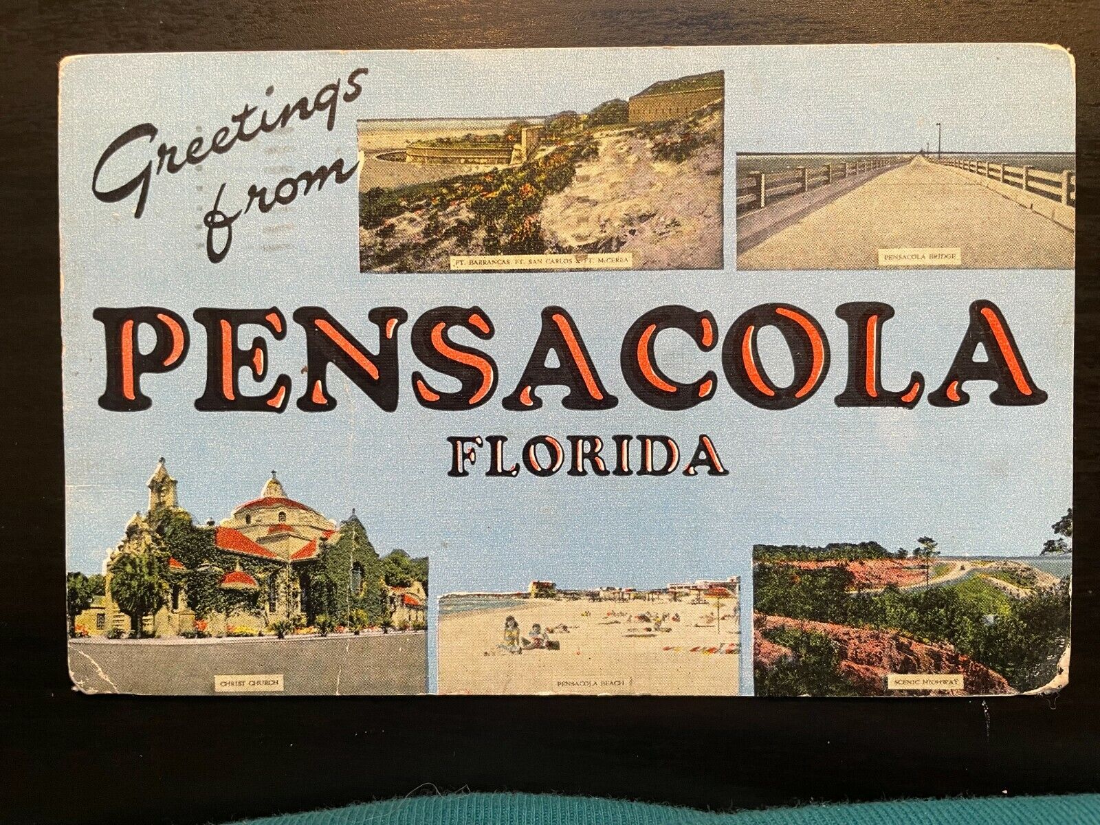 Vintage Postcard 1955 Greetings from Pensacola Florida