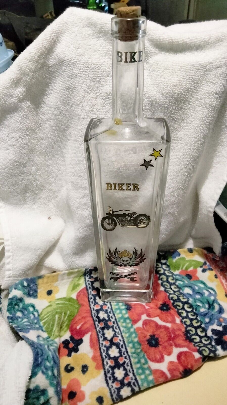 Biker Liquor Bottle