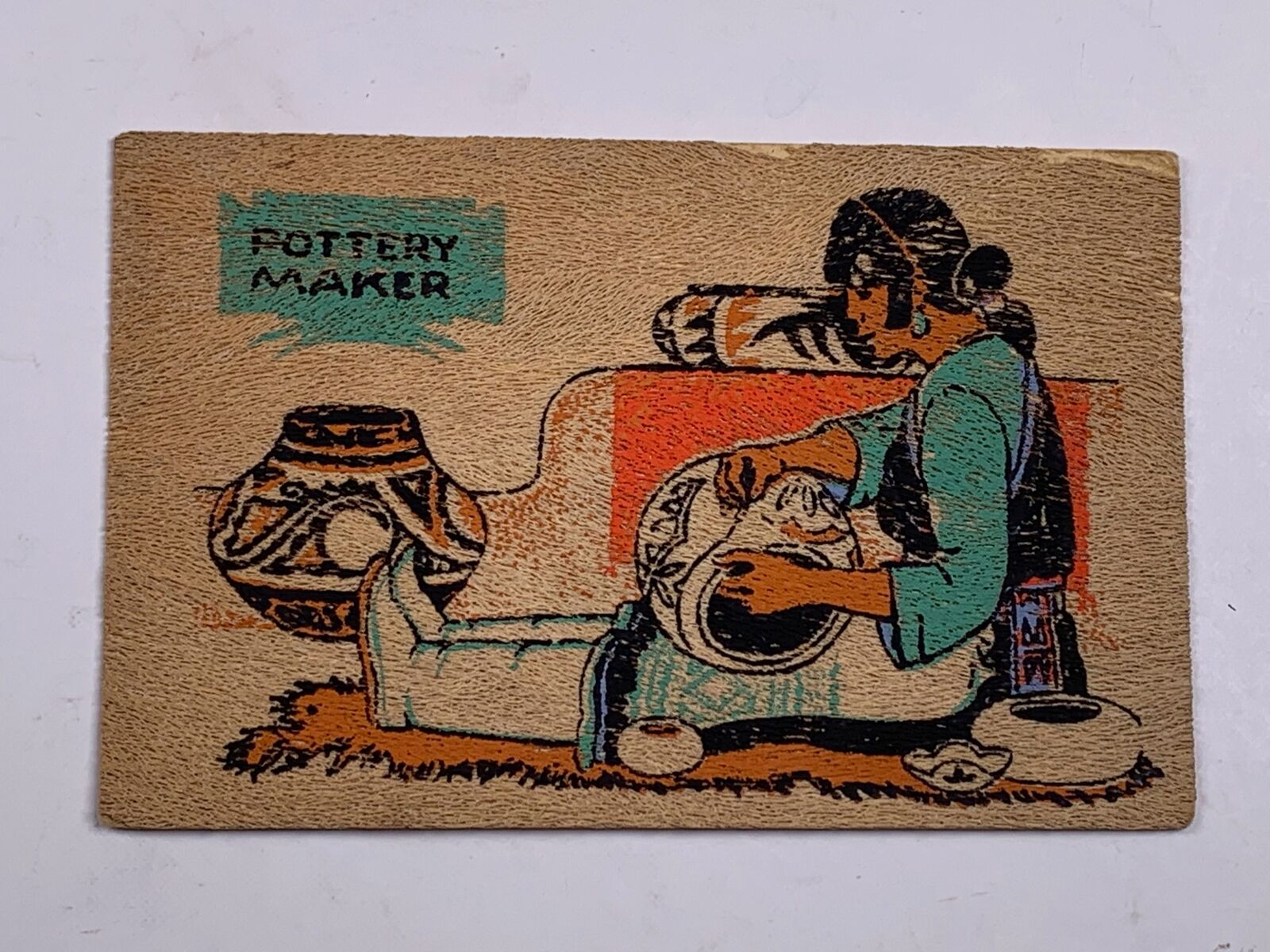 Native American Postcard Pottery Maker 1945