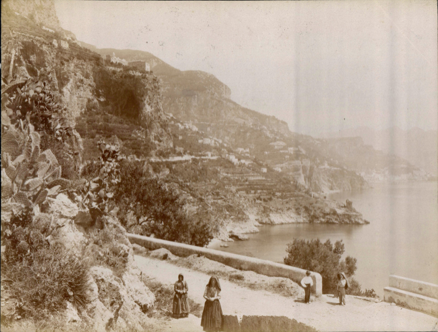 Carlo Brogi, Italy, Outlines of Naples, Amalfi Riviera, vintage albumine pri 