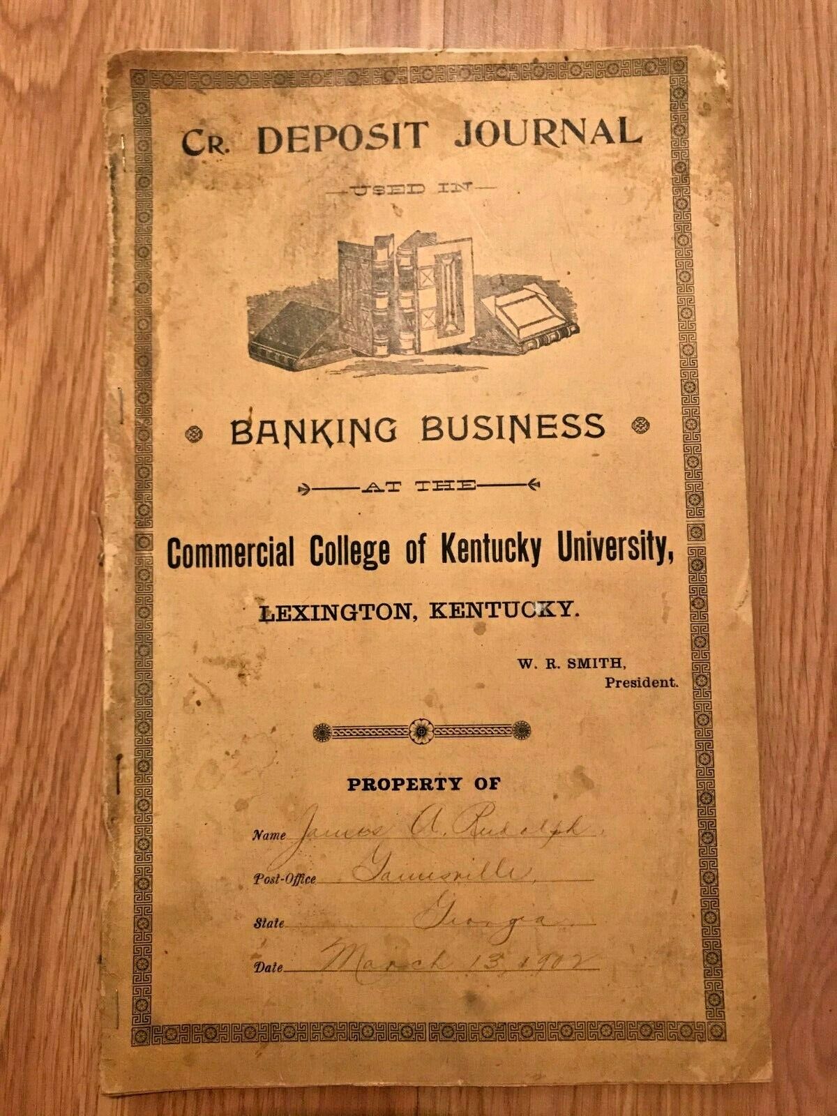 1902 Deposit JOURNAL Banking Commercial College of Kentucky University LEXINGTON