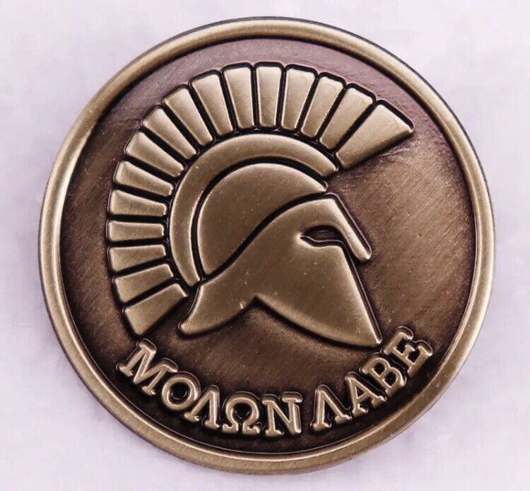 ‘Come And Take’ Molon Labe Sparta King Leonidas Pin Badge Plutarch 300 Greek