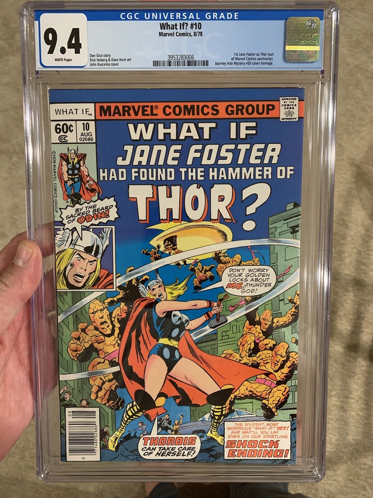 What-If #10/CGC Universal 9.4 White Pages/1st Jane Foster as Thor