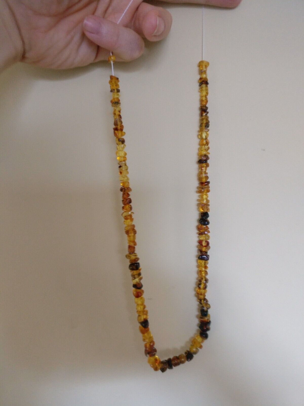 Mexican Chiapas Miocene Fossil Amber Necklace.
