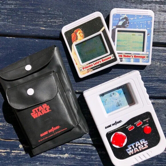 Vtg ‘95 Star Wars Game Wizard Handheld Video Game With Pouch & 2 Games - Working
