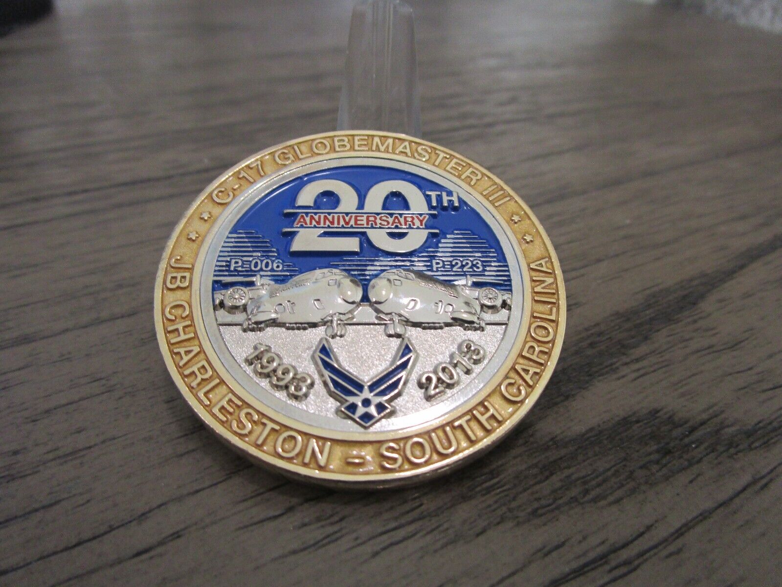 USAF & Boeing C -17 Globemaster III 20th Anniversary Challenge Coin #727Q