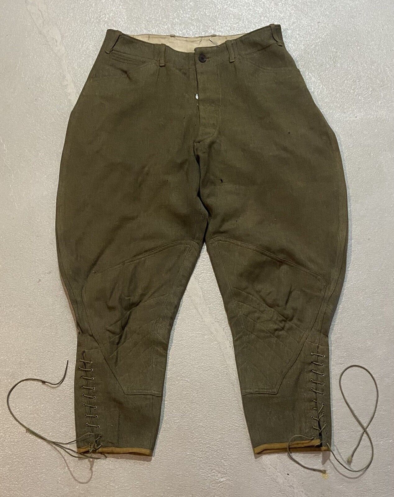 Vintage WW1 1917 US Army Wool Service Infantry Trousers Breeches Pants 32x26 EUC