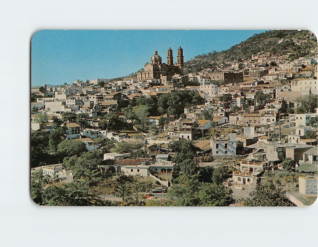 Postcard Panoramic view from the Posada La Misión Hot. Taxco Mexico