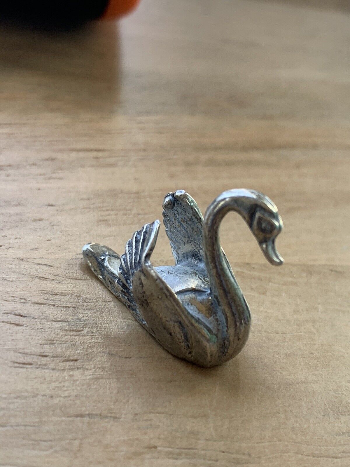 Miniature Vintage Sterling Silver Swan Figurine