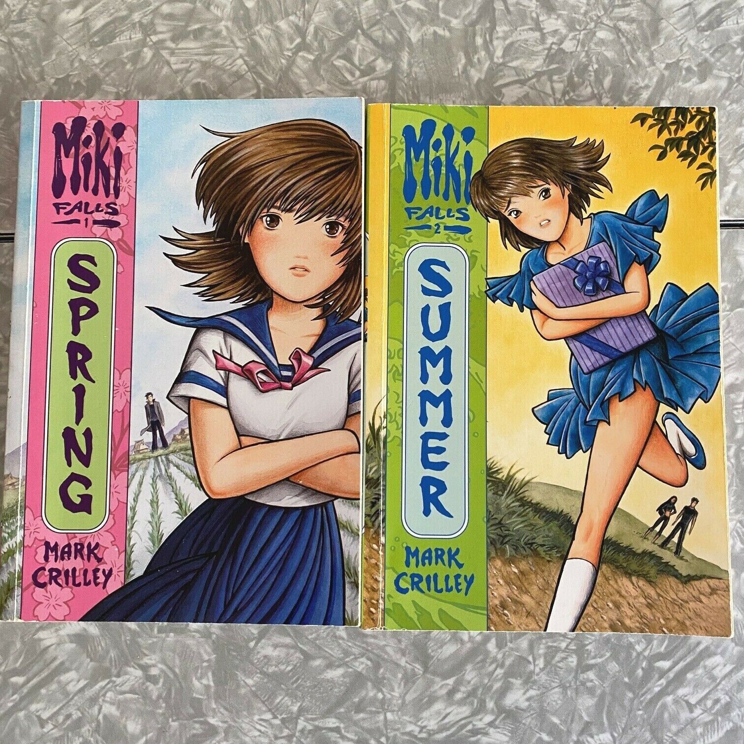 Signed Miki Falls vol 1-2  Manga Mark Crilley Personal Autograph *To Maria* 2011