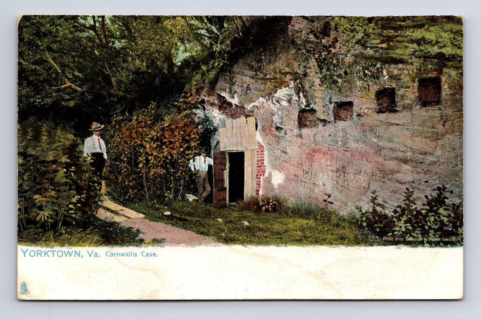 1908 TUCKs Lord Cornwallis Cave Surrender to Gen Washington Yorktown PA Postcard