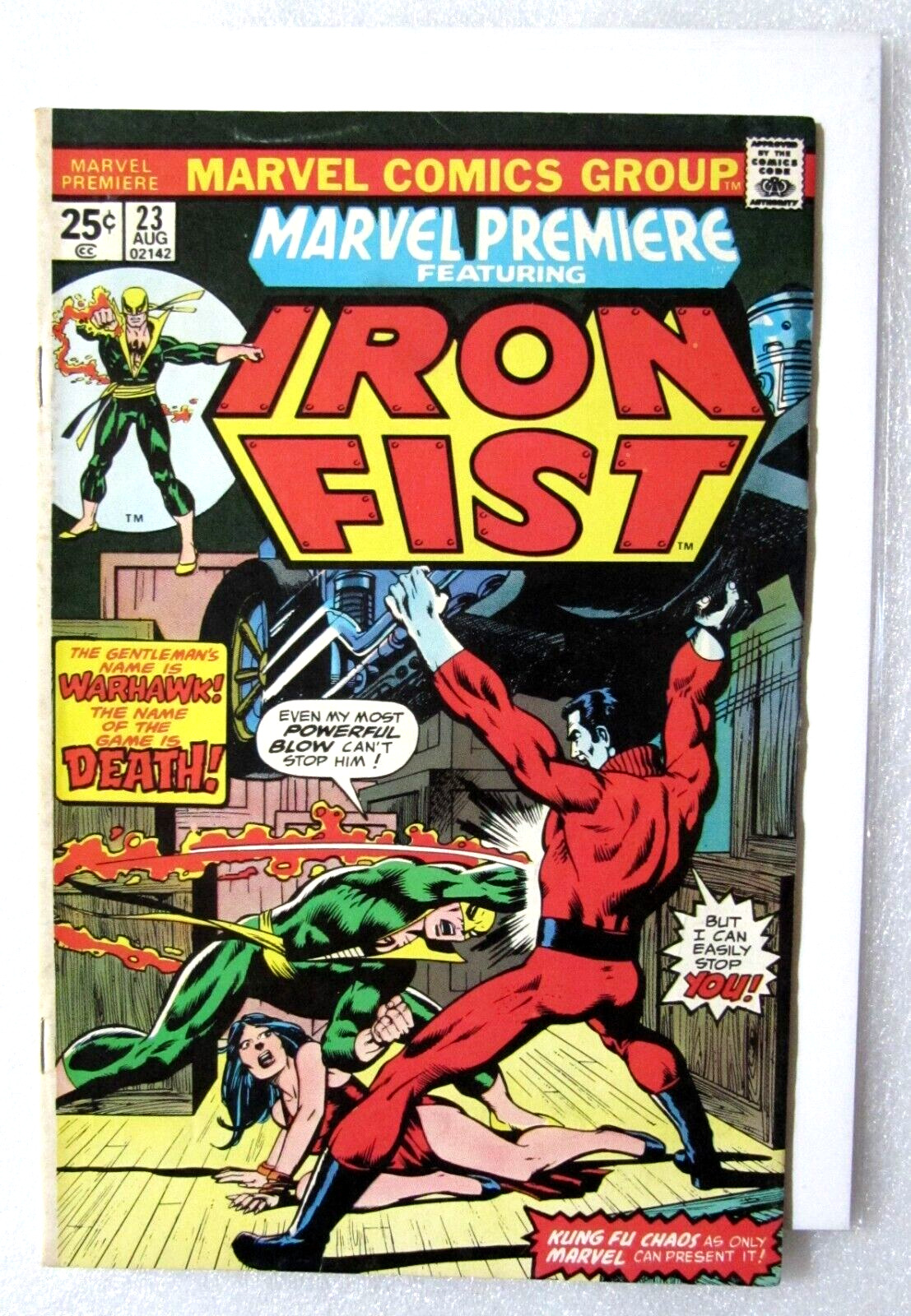 BRONZE AGE COMIC 1975 MARVEL PREMIERE #23 IRON FIRST - PAT BRODERICK - BOARDED