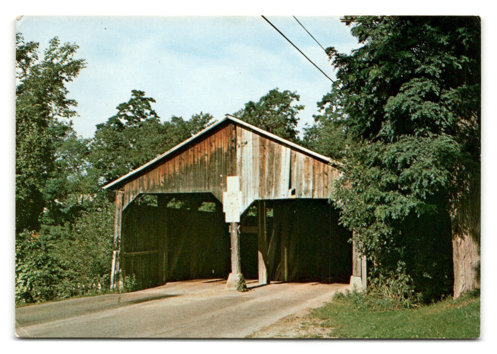 Postcard - Pulpmill Covered Bridge - Addison County, Vermont - Unposted