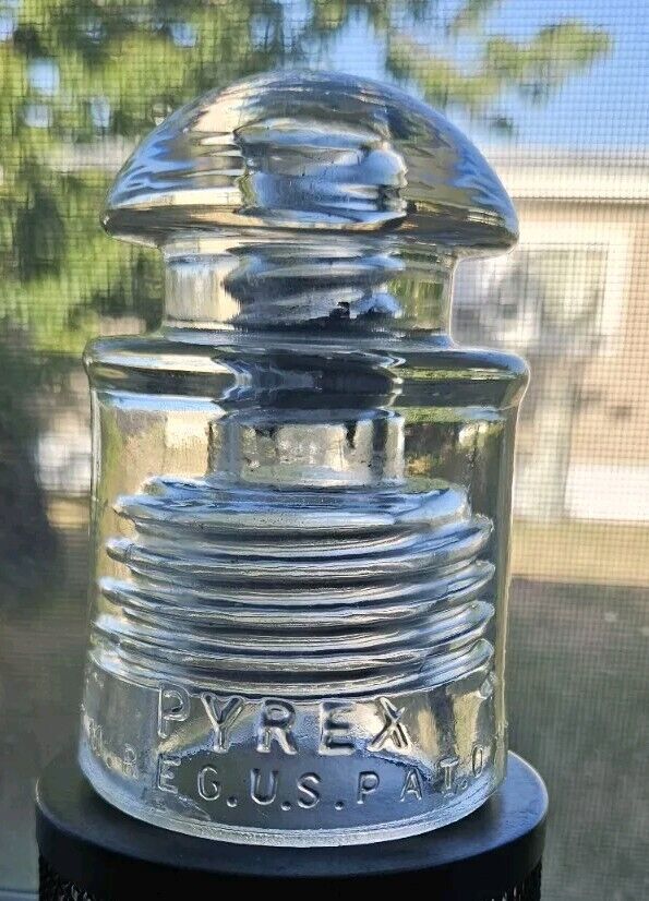 1940s Vintage Pyrex Clear Glass⚡️Electric⚡️Insulator Made in USA