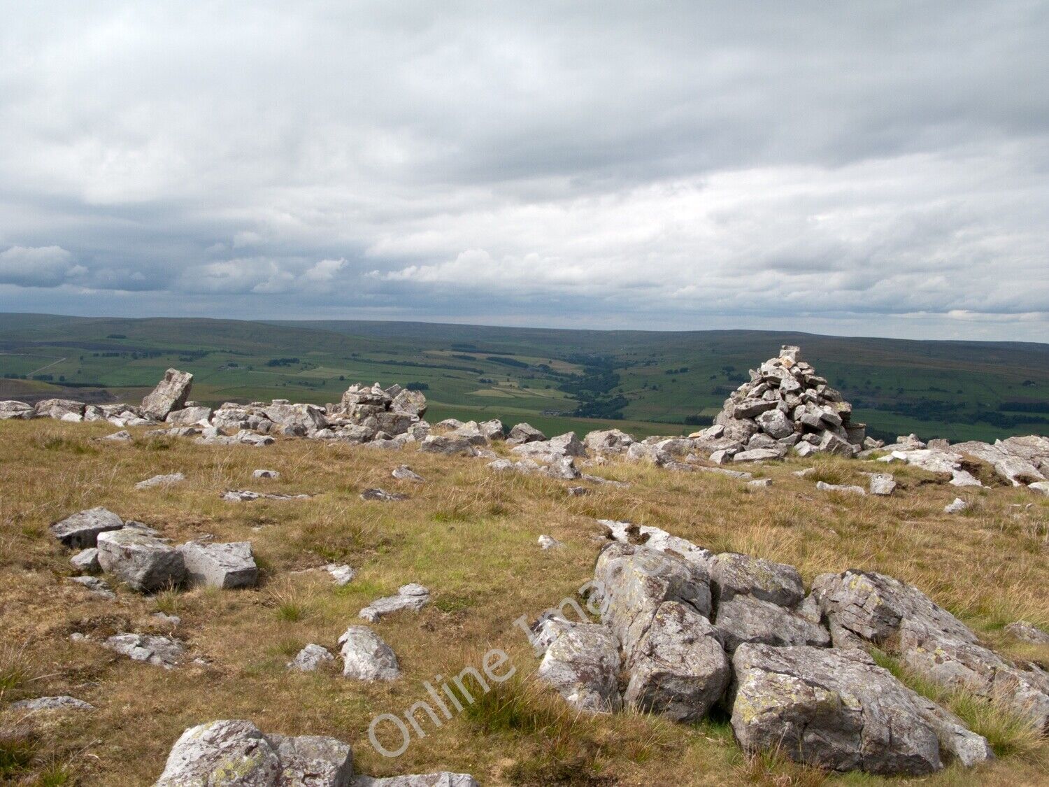 Photo 12x8 Cairn and rocks at Bollihope Carrs Eastgate\\/NY9538 The ridge r c2011