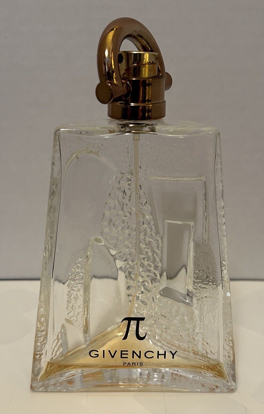 EMPTY Glass Bottle Givenchy Pi Vintage 100ml Beautiful Raised Detail