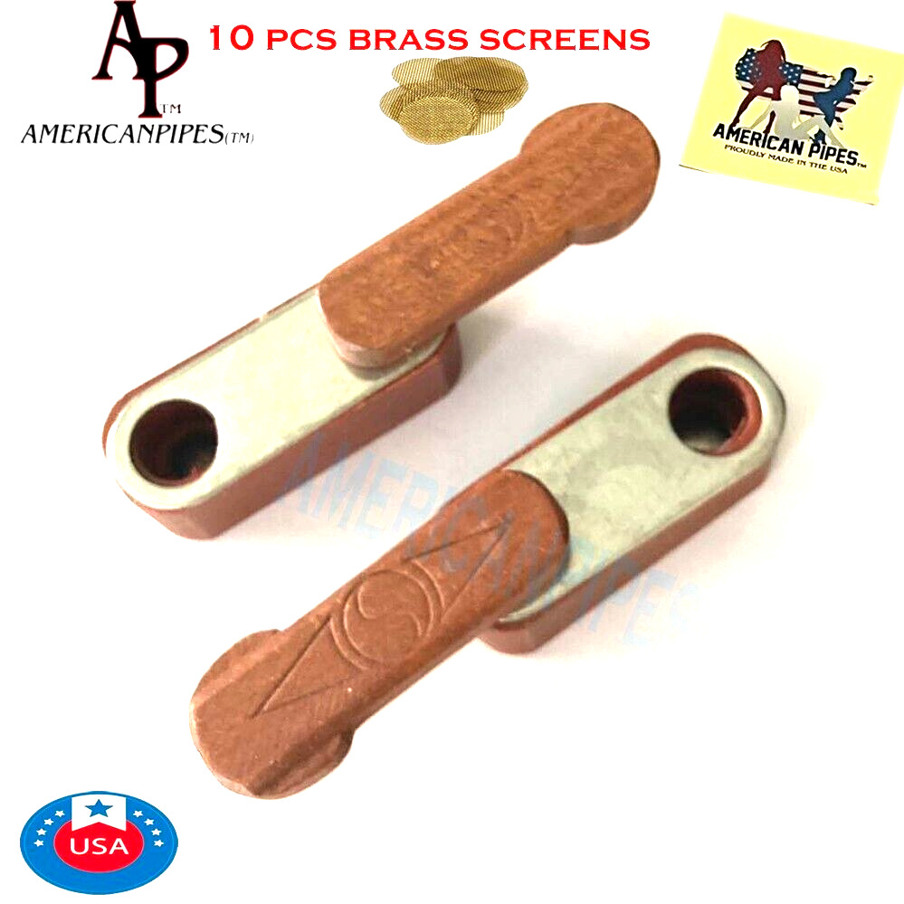 Americanpipes™️ 2 PCS Foldable Wooden+ metal tobacco Monkey Pipe