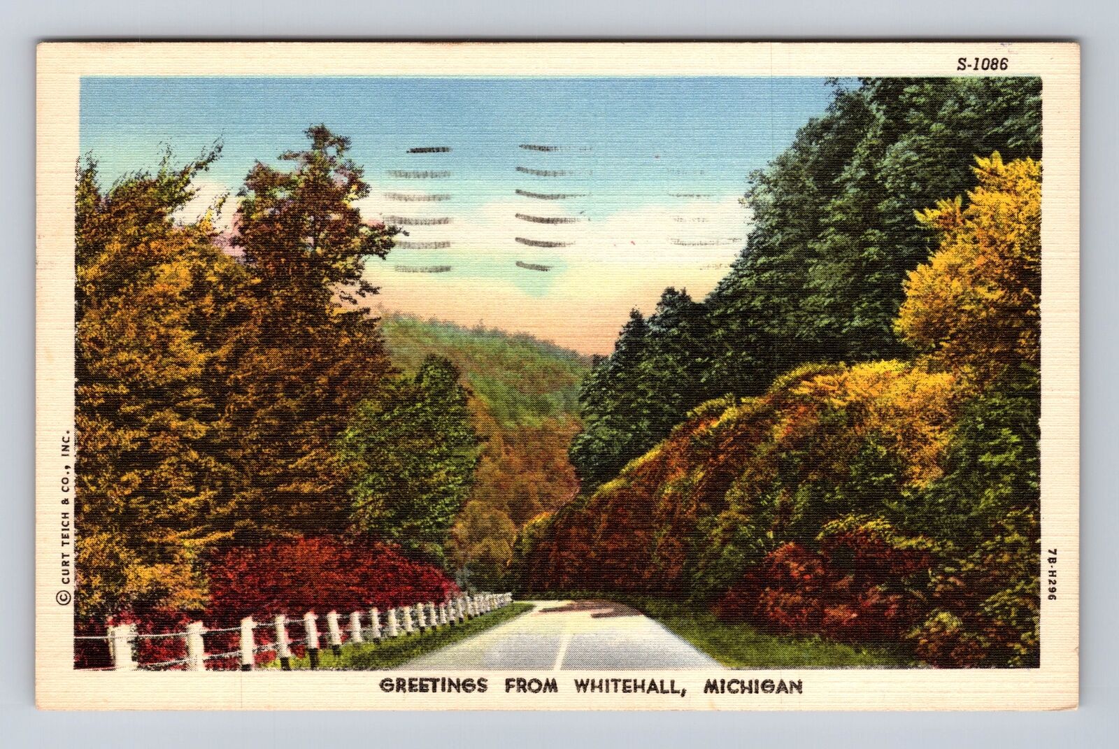 Whitehall MI-Michigan, General Greetings, Scenic Views, Vintage c1950 Postcard