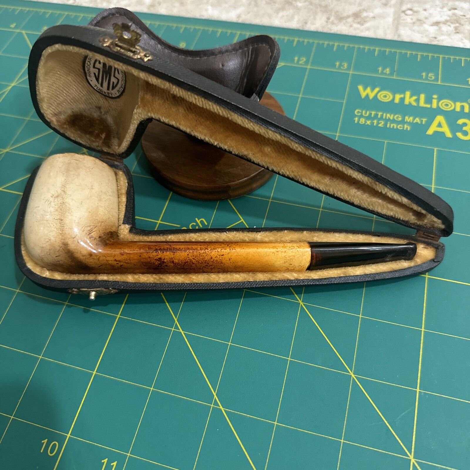 SMS Meerschaum Tobacco Pipe Canadian Vintage Good Condition 