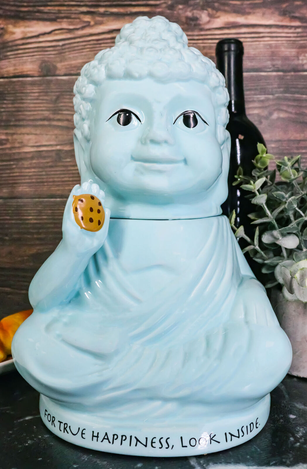 Ebros True Happiness Medicine Buddha Cookie Jar 10.75