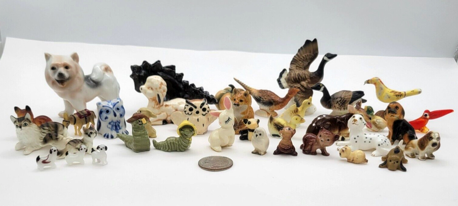 Lot of 30 Miniature Animals Hagen Renaker & Other Makers