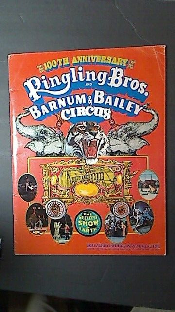 1971 RINGLING BROS & BARNUM BAILEY CIRCUS PROGRAM 100 ANNIV COLLECTABLE POSTER