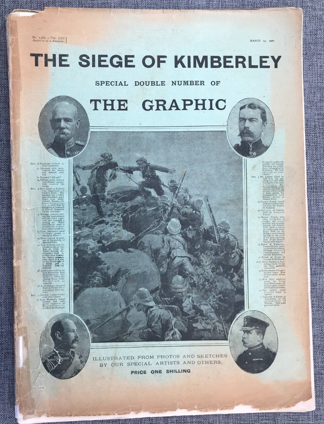 THE GRAPHIC THE SIEGE OF KIMBERLEY BOER WAR SOUTH AFRICA 24TH MAR 1900 MAGAZINE