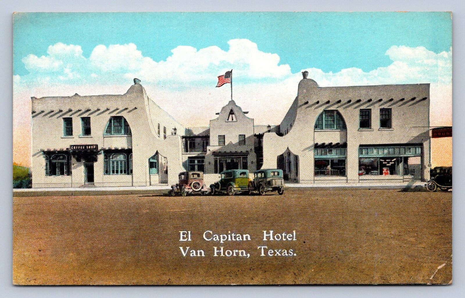 K1/ Van Horn Texas Postcard c1910 El Capitan Hotel Building 297